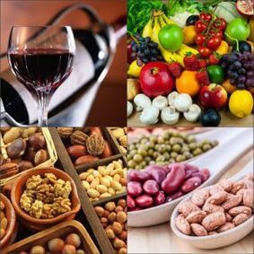 Foods recommended for the Mediterranean diet