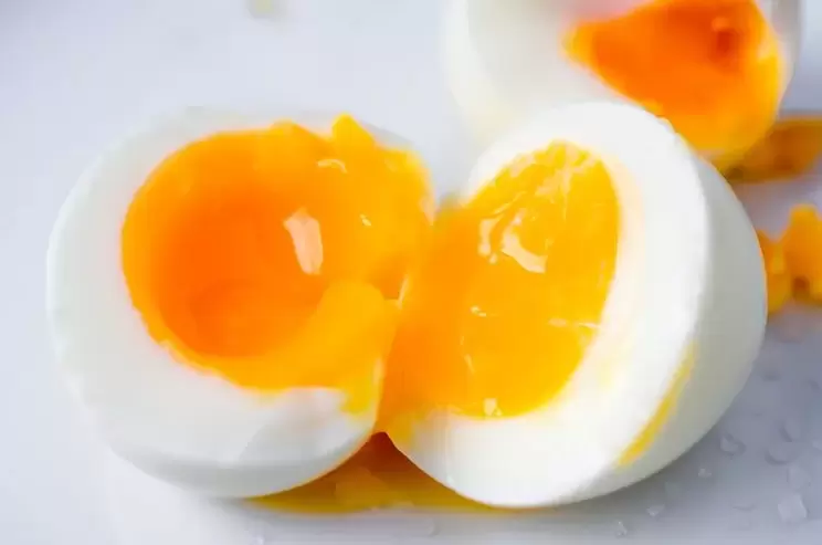 soft-boiled chicken egg for a carbohydrate-free diet