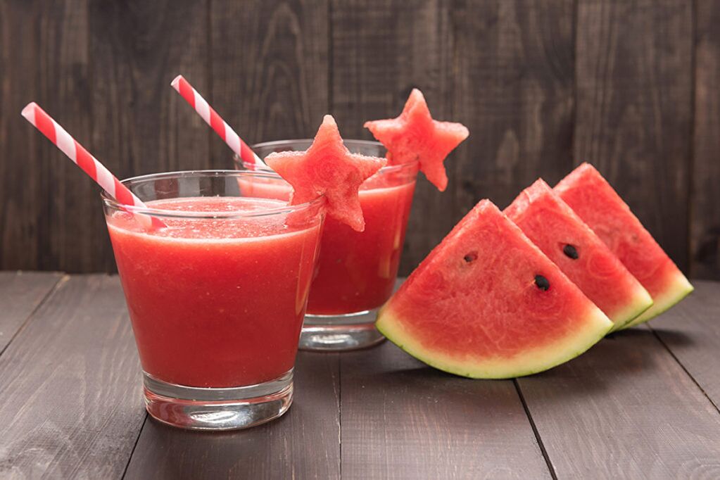 Fresh watermelon with slices of watermelon - delicious food for losing weight